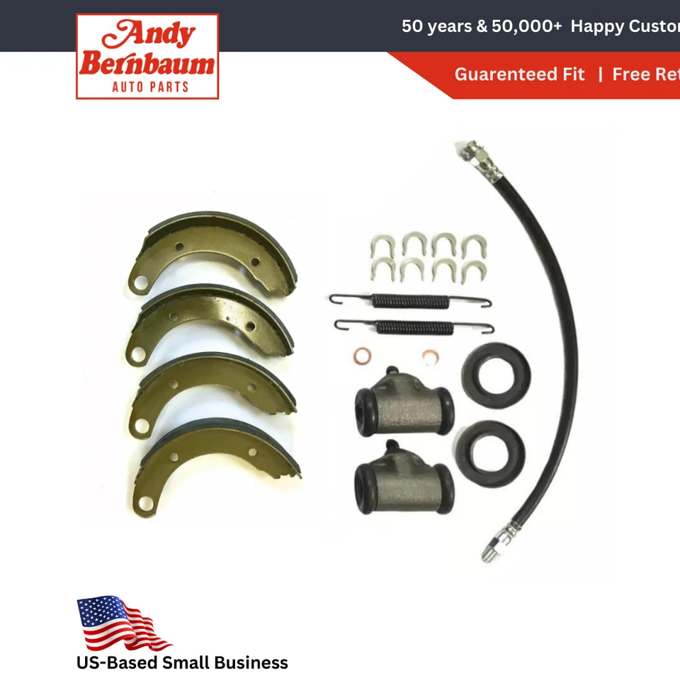 For 1949-1954 Plymouth Rear 10" Brake Shoes Wheel Cylinder Overhaul Rebuild Kit - Image 1 of 4
