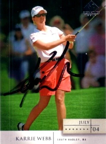 Karrie Webb autographed signed auto 2004 Upper Deck SP Signature Golf LPGA card - Image 1 of 1