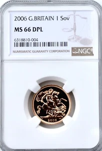 2006 Gold Sovereign NGC MS66 DPL Great Britain UK Uncirculated - Picture 1 of 3