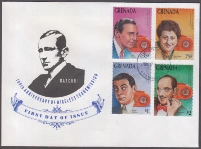 GRENADA Sc #2550-3  FDC SET of 4 JEWISH ENTERTAINERS - Image 1 of 2