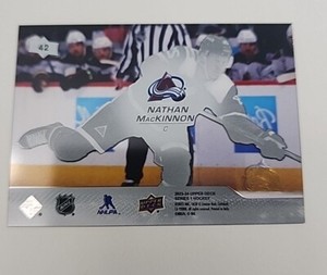 NATHAN MACKINNON '23/24 Upper Deck Series 1 CLEAR CUT ACETATE card #42