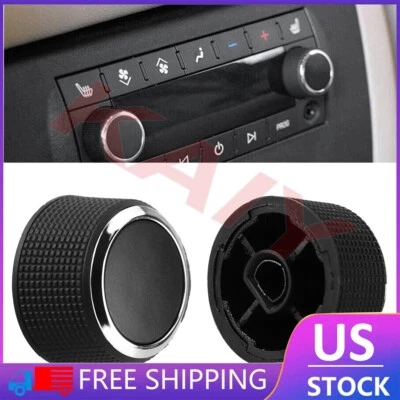 Rear Control Knobs Audio Radio 2Pcs For Chevrolet GMC Escalade Enclave Tahoe US Foto 1 de 4