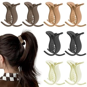 8 Pcs Matte Ponytail Holder Hair Claw Clips Bun Hair Braiding Hair Clips Stro... - Picture 1 of 7