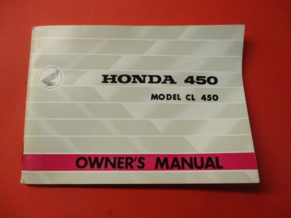 OEM ОРИГИНАЛЬНОЕ РУКОВОДСТВО ПОЛЬЗОВАТЕЛЯ HONDA 1968 CL450 СКРЕМБЛЕР - Изображение 1 из 3