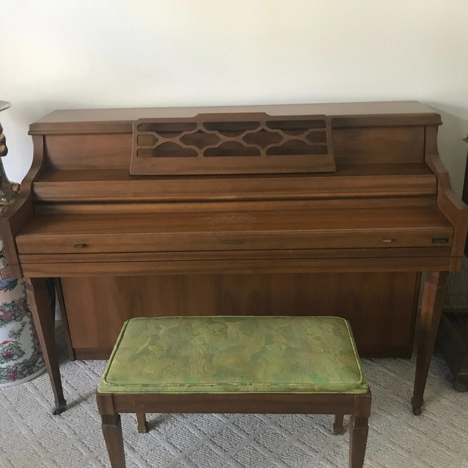 Piano Kimball Console # 763319 with Piano Bench  Excellent Condition - Image 1 of 4