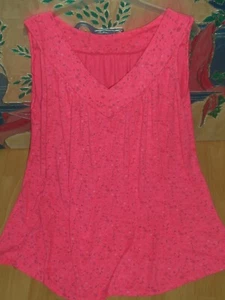 Italy stylisches Damen Träger Top Tunika neon pink Gr 48/50 Strand Urlaub - Bild 1 von 3