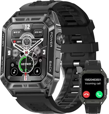 1.91" Military Smart Watch For Men/Women Answer/Make Call Rugged Fitness Tracker - Image 1 of 4