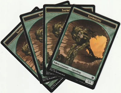 ✪ 4 MAGIC The Gathering SAPROLING Green Creature Token MTG TOKEN PLAYSET TOP - Bild 1 von 2
