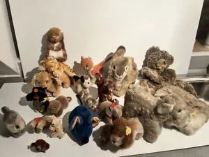 22 antike Stofftiere z. größten Teil STEIFF - Bild 1 von 13