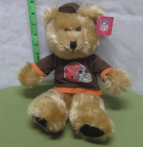 CLEVELAND BROWNS teddy bear w/ sweatshirt & tags NFL football Good Stuff plush Cover