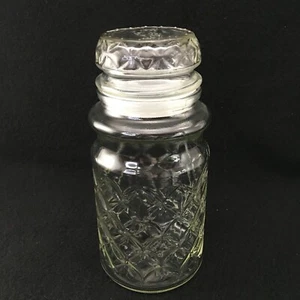 Planter's Mr Peanut Glass Servizio di Stoccaggio Decanter Barattolo 8" con Coperchio 1984 - Foto 1 di 6