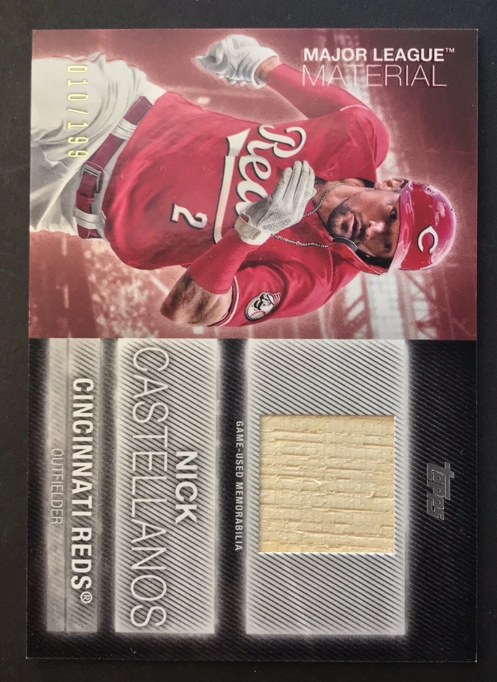 2020 Series 2 Major League Material Relic Black #MLM-NC Nick Castellanos 10/199 - Image 1 of 4