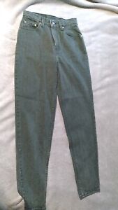 VINTAGE Levi's 521 Jeans 16521-0245  "Mom Jeans" Womens Green Size 6 Made in USA