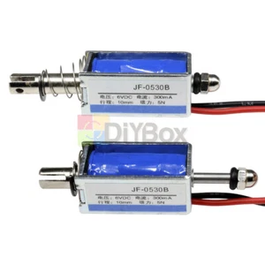 New 300mA Push 5N/10mm Pull Type Open Frame Solenoid Electromagnet DC 6V Reset - Picture 1 of 10