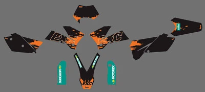 Kit de pegatinas naranja negro para KTM 250 EXC 250EXC EXC250 2005 2006 2007 Foto 1 de 2