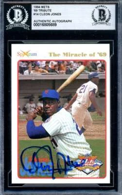 Cleon Jones Beckett BAS Signed 1994 Spectrum 1969 Mets Tribute Autograph - Image 1 of 2