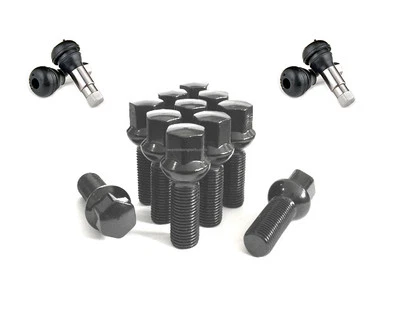 (20) KIT DE INSTALACIÓN DE VÁSTAGO RUEDA ASIENTO BOLA NEGRO 14X1.5 28MM PERNOS VÁLVULA VÁSTAGOS  Foto 1 de 2