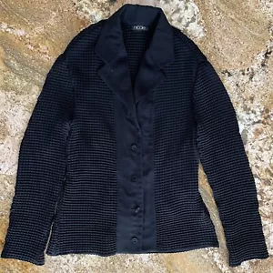 Boutique nicole Black Polyester Jacket Made in Japan - Picture 1 of 16