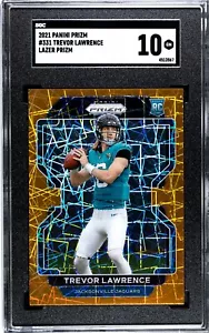 2021 Trevor Lawrence Panini Prizm Orange Lazer #331 SGC 10 Graded rookie - Picture 1 of 2