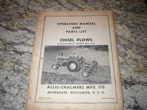 ALLIS CHALMERS Stechbeitel Pflüge BEDIENUNGSANLEITUNG - Bild 1 von 1