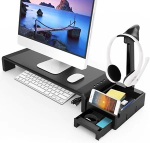 Monitor Stand Riser, Computer Monitor Stand for Desk, Height Adjustable Computer - Picture 1 of 8