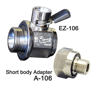 EZ Engine Oil Drain Valve EZ-106(14mm-1.5) & Short body adapter A-106 COMBO PACK - Picture 1 of 7