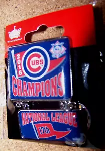 2016 Chicago Cubs NL National League Champions MLB pin dangler dangling dangle - Picture 1 of 3