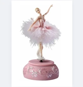 Ballerina Music Box Figurine Plays Swan Lake Tune, Musical Figure Hand-Painted F - Picture 1 of 5