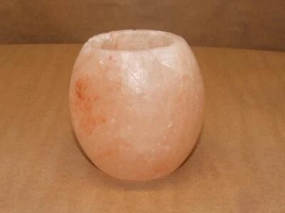 Candelabro de sal de roca rosa del Himalaya PESADO 2 libras 5 onzas 4" X 4" Foto 1 de 4