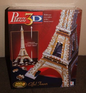 Puzzle Puzz 3D Eiffel Tower 300 Pieces Moderate Ages 12+ 300 pieces SEALED - Picture 1 of 5