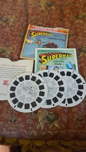 B584 Superman Meets Computer Crook DC Comics dibujos animados 3 carretes View-Master  - Imagen 1 de 3