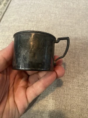 Taza bebé placa plateada placa Tudor Oneida Community 15300 de colección Foto 1 de 4