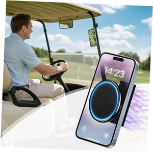 Magnetic Golf Cart Phone Holder Compatible with Magsafe iPhone 16/15/14/13/12,  - Picture 1 of 7