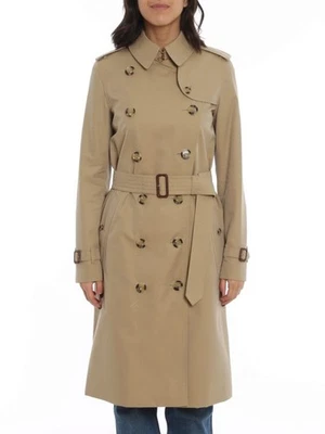 Women Burberry Trench The Kensington Coat Long Double Breasted Honey Size US14 - Image 1 of 4