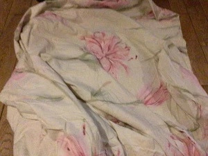 Double Vintage Cotton Floral Fitted Bed Sheet Preowned - Picture 1 of 5