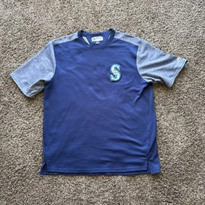 Seattle Mariners Pullover Majestic Authentic Short Sleeve Therma Base MLB XL - Picture 1 of 9