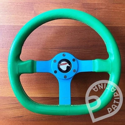 Vintage MOMO F35 /C FORMULA 1 D-CUT steering wheel 350mm Lenkrad green blue - Bild 1 von 4