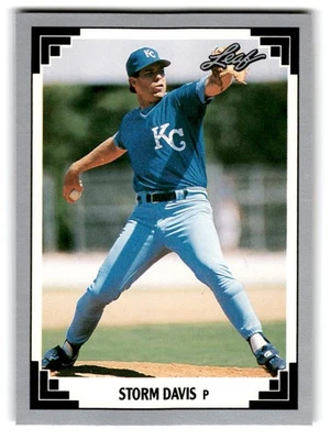 1991 Leaf #161 Storm Davis - Image 1 of 2