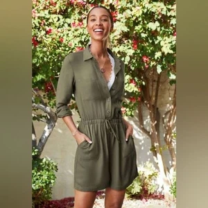 Maurices Utility Strampler Olivgrün Viskose Langarm Größe S - Bild 1 von 6