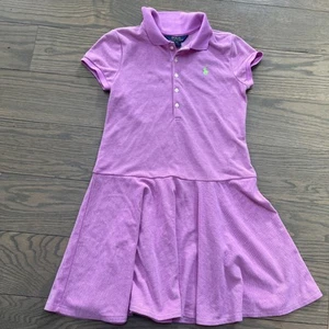 Polo Ralph Lauren Mädchen Lavendel Kurzarm Polokleid Medium (8-10) - Bild 1 von 7