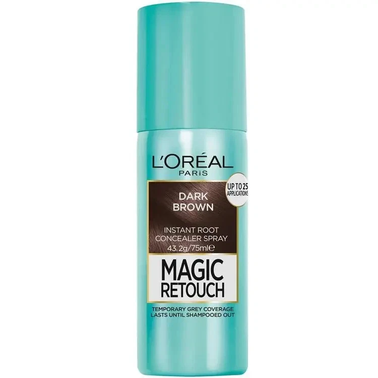 Corrector de raíces temporal L'Oreal Paris Magic Retouch spray instantáneo marrón oscuro Foto 1 de 2