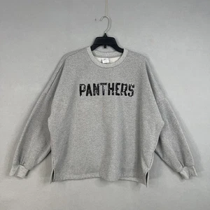 Carolina Panthers Sweatshirt Damen Large grau NFL Football Pailletten Rundhalsausschnitt - Bild 1 von 16