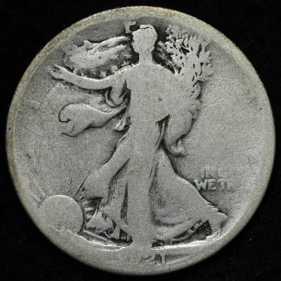 1921 Walking Liberty Silver Half Dollar G E229 QRHL - Image 1 of 2