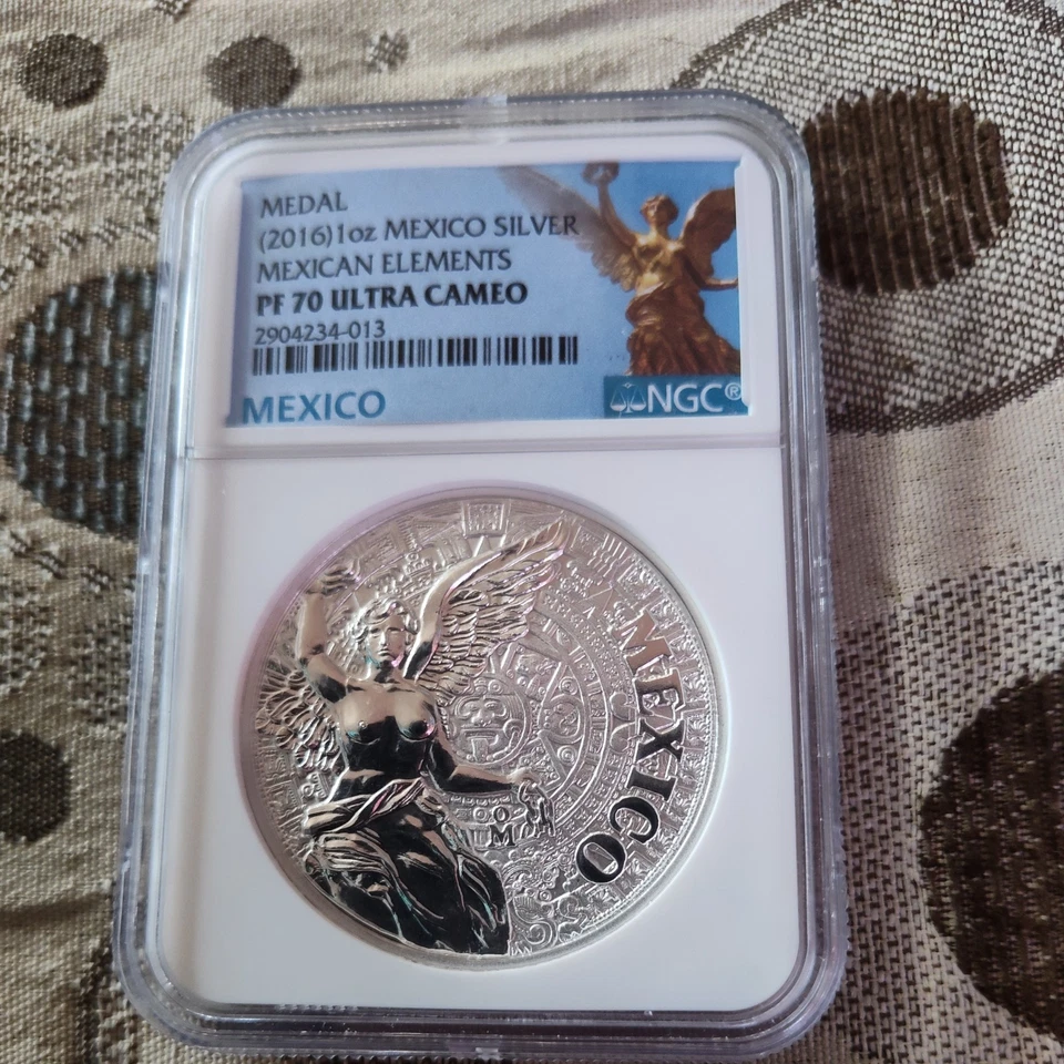 2016-Mo NGC PR70 UCAM | MEXICO "Mexican Elements" ULTRA CAMEO INDEPENDENT LABEL - Image 1 of 3