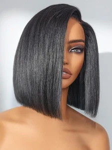 Peluca Bob LUVME HAIR 100 % cabello humano pelucas encaje sin pegamento 200 % densidad 10 pulgadas - Imagen 1 de 9