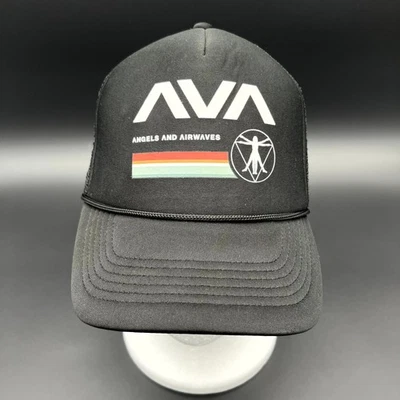 Angels & Airwaves AVA Trucker Hat Para Hombres Negro Ajustable Snapback Cuerda Malla Espalda Foto 1 de 4