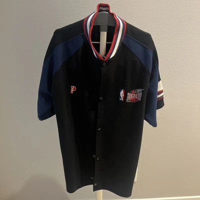 Camisa de Tiro Vintage Jugador Profesional Houston Rockets Calentamiento Años 90 X-grande Retro Foto 1 de 4