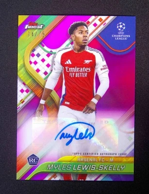 2024-25 Topps Finest Myles Lewis-Skelly Auto /75 Rookie Card Arsenal RC - Image 1 of 2