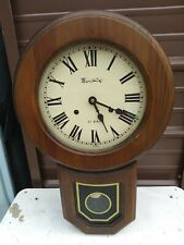 Vintage Montgomery Ward Wind Up 31 Day Schoolhouse Wall Clock Working