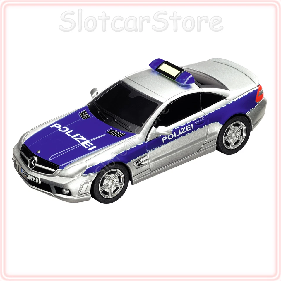 Carrera GO 61181 AMG Mercedes SL 63 "Polizei D" (mit Blaulicht) 1:43 Auto Plus - Bild 1 von 1